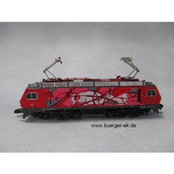 E-Lok Re 4/4 der SBB mit Graffiti-Design, Sehr kleine Sonderserie für die Schweiz, Sehr selten !, mini-club
