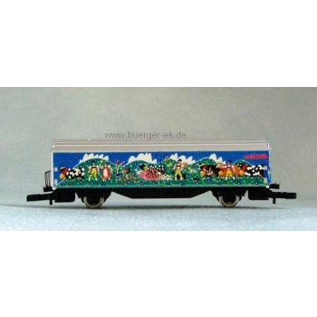 märklin (Alpaufzug - buntes Schweizer Dekor!), (Schiebewandwagen)