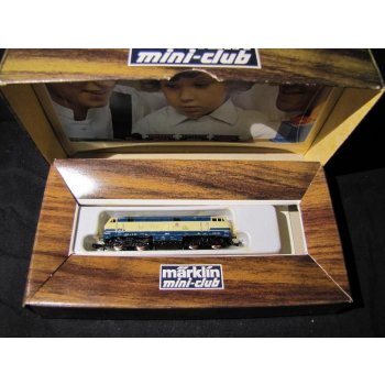 Diesellok BR216 der DB, ozeanblau/beige, Dachabdeckungen OHNE angedeutete Nieten, mini-club