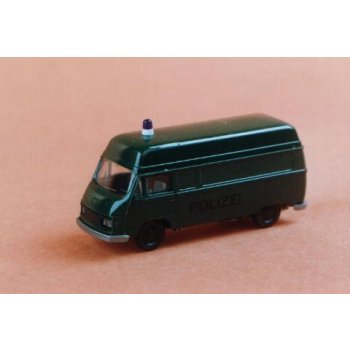 Hanomag-Henschel F35 HD Kastenwagen der POLIZEI, dunkelgrün, schwarze Aufschrift POLIZEI