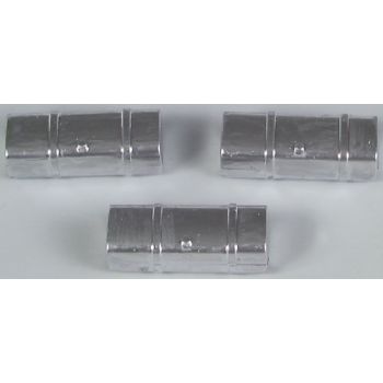 Eckige LKW-Tanks, verchromt (4 Stück)