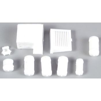 Kleine Druckluftanks, silber, 6 Stück