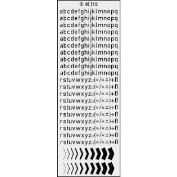 Kleinbuchstaben - schwarz, 4 mm