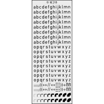 Kleinbuchstaben - schwarz, 5 mm