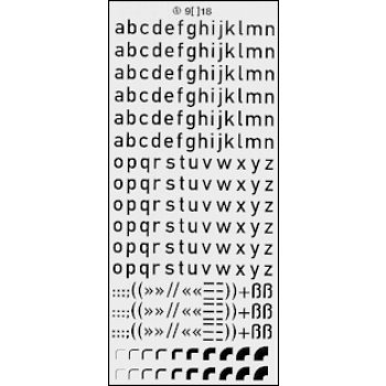 Kleinbuchsraben- schwarz, 6 mm