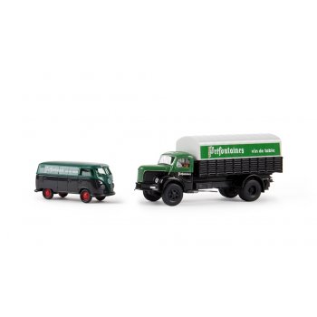 Set Prefontaines, Inhalt: VW T1b Kasten und Berliet GLR 8 Pritsche/Plane, F