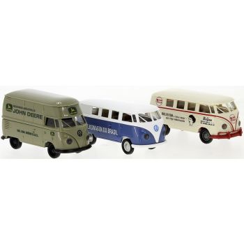 Set mit 3 VW Bulli aus Südamerika in unterschiedlichen Ausführungen, Baujahr 1960