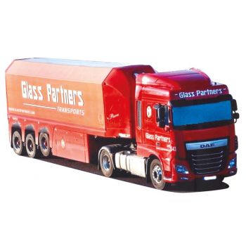 DAF XF 106 SC/Aerop., Innenlader-Sattelzug, Glass Partners