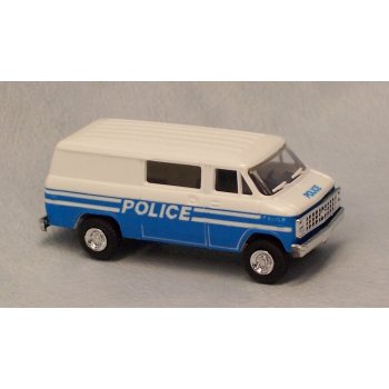 Chevrolet Cargo Van, POLICE USA, blau/weiß
