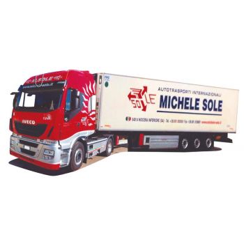 Iveco HiWay/Aerop., Kühlkoffer-Sattelzug, Michele Sole