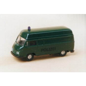 Mercedes-Benz L207 Kasten Hochdach der POLIZEI, dunkelgrün, (schwarzer Aufdruck Polizei)