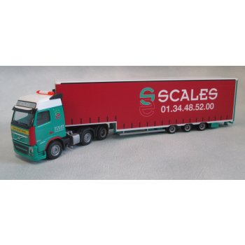 Volvo FH Gl. Jumbo-Gardinen-Planensattelzug, Scales, Frankreich