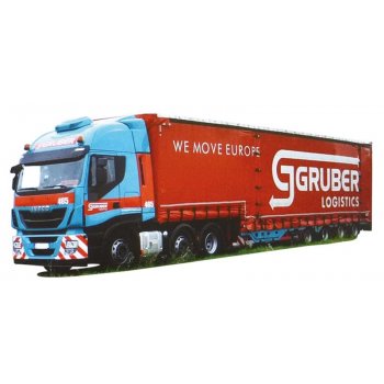 Iveco HiWay/Aerop., Jumbo-Gardinen-Koffer-Sattelzug, Gruber