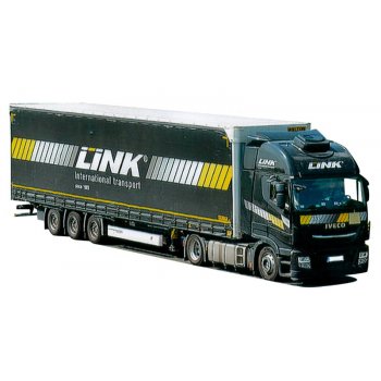 Iveco HiWay XP/Aerop., Mega-Gardinen-Koffersattelzug, Link - International Trasnport