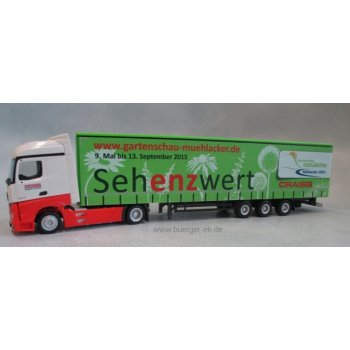 Mercedes-Benz Actros Streamspace 2.5 Jumbogardinenplanen-Sattelzug, Spedition Albert Craiss - Gartenschau Mühlacker 9.Mai bis 13.September 2015 -