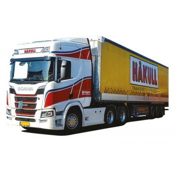 Scania R/Aerop., Pritschen-/Planensattelzug, HAKULL