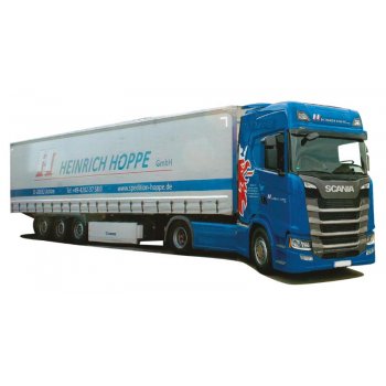 Scania S/Aerop., Gardinen-Koffersattelzug, Heinrich Hoppe GmbH