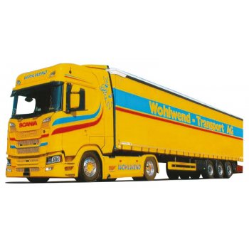 Scania S/Aerop., Gardinen-Koffersattelzug, Wohlwend - Transport AG