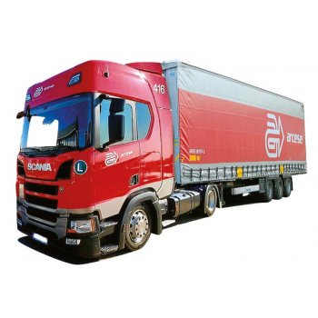 Scania R/Aerop., Gardinen-Koffersattelzug, Arcese