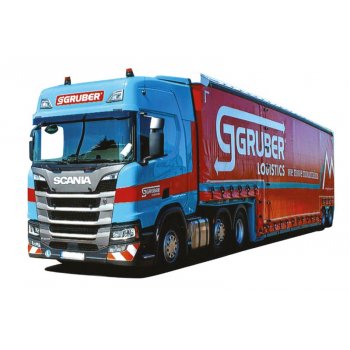Scania R/Aerop., Tiefbett-Sattelzug, Gruber
