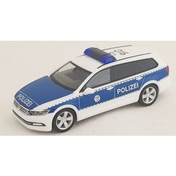 VW Passat Variant B8 der Bundespolizei, weiß/blau - Dachkennung 15 910