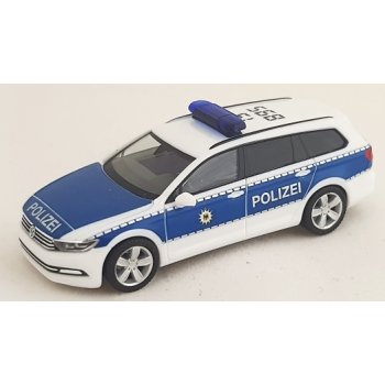 VW Passat Variant B8 der Bundespolizei, weiß/blau - Dachkennung 15 895