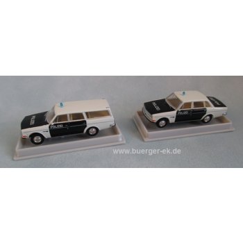 Set Katonspolizei Baselland mit 2 Volvo, Limousine + Kombi, Polizei Schweiz