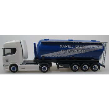 Scania CR HD Silo-Sattelzug, Daniel Kropf Transporte, Schweiz