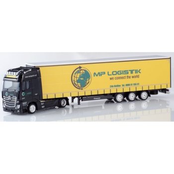 Mercedes Benz A´11 Giga Lowliner Gardinenplanen-Sattelzug MP Logistik