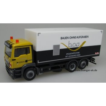 MAN TGS M Koffer-LKW, Leonhard Weiss - BAUEN OHNE AUFGRABEN, b.o.a. Spülbohrtechnik mit Leonhard Weiss