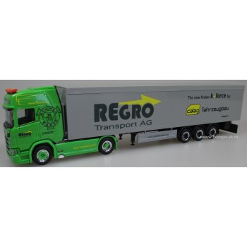 Scania CR Schubboden-Sattelzug, Regro AG, Schweiz