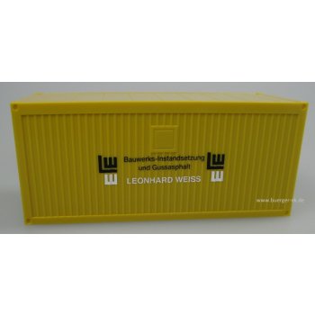 20 ft. Baucontainer, Bauwerks-Instandsetzung und Gussasphalt - Leonhard Weiss, Göppingen