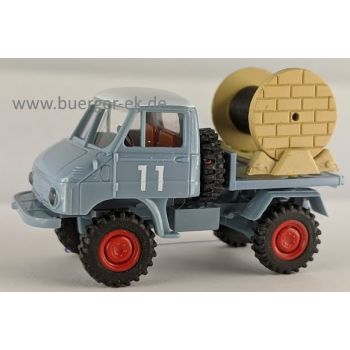 Unimog 411 mit Ladegut - 11 (Kabeltrommel lose beiliegend), 