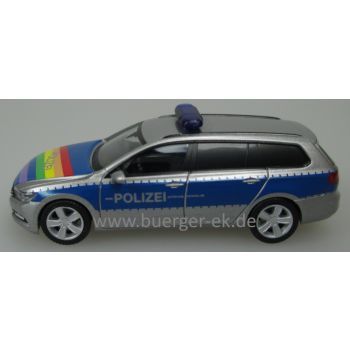 VW Passat Variant, Polizei Lübeck - silber/blau mit 