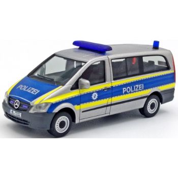 Mercedes-Benz Vito, Polizei Bremen, silber/blau mit leuchtgelbem Streifendesign