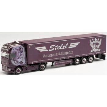 DAF XF SSC Euro 6 Gardinenplanen-Sattelzug, Spedition Stelzl - Engelchen & Teufelchen, Heideck - Bayern