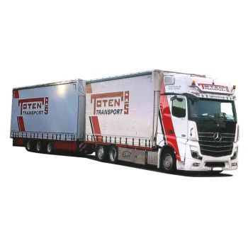 Mercedes-Benz Actros5 Giga., Tridem-Hängerzug, TOTEN Transport, Norwegen