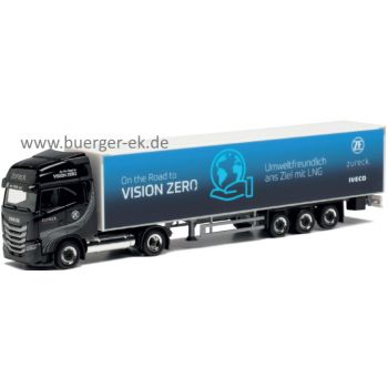 Iveco S-Way LNG Koffer-Sattelzug, Zureck - On the Road to VISION ZERO - Umweltfreundlich ans Ziel mit LNG, ZF - IVECO