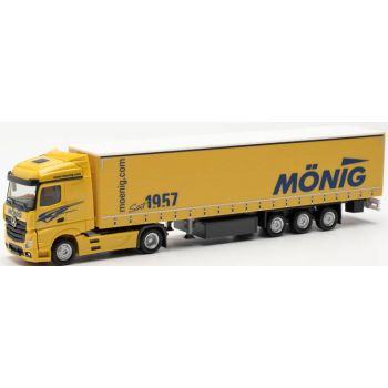 Mercedes-Benz Actros 18 Streamspace, Gardinenplanensattelzug, Spedition Mönig - moenig.com - Seit 1957,  Meschede - Nordrhein-Westfalen