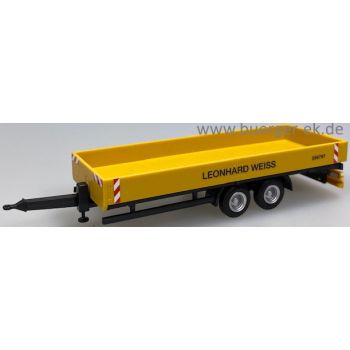 LKW-Pritschentandemanhänger, Leonhard Weiss 556797, Bauunternehmung, Göppingen.