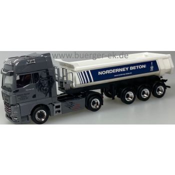 MAN TGX GX Individual Rundmulden-Kippsattelzug, Norderney Beton  - Janssen & Fischer - www.norderney-beton.de
