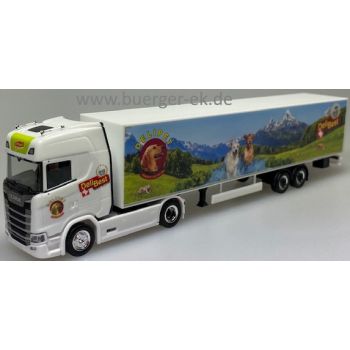 Scania CS 20 Kühlkopffer-Sattelzug, Delipet AG - Lastwagen Lady Sina - Deli Best, Schweiz