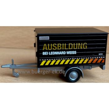 Anhänger 1achsig, Leonhard Weiss 68781 - Azubi Ausbildung, Bauunternehmung Göppingen