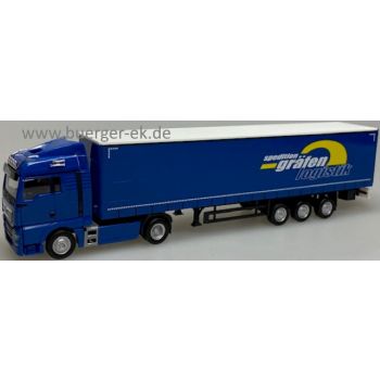 MAN TGX XLX Euro 6, Gardinenplanen-Sattelzug, Spediton Gräfen Logistik, Nerdlen - Rheinland-Pfalz
