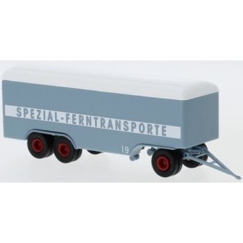 Koffer Anhänger 3achsig, Die blaugraue Spedition Nr. 19, Spezial-Ferntransporte, Baujahr 1955