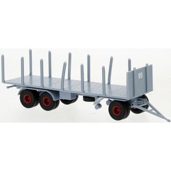 Rungenanhänger 3achsig, Blaugraue Spedition Nr.95, Baujahr 1955