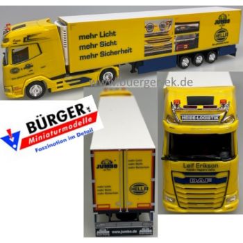 DAF XG+ Kühlkoffer-Sattelzug, Heide Logistik, HELLA mehr Licht mehr Sicht mehr Sichertheit, Kirchlinteln - Niedersachsen