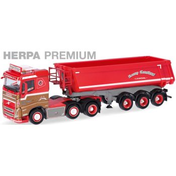 Herpa Premium Ronny Ceusters, Volvo FH 2020 Flachdach Kipp-Sattelzug 3achs/3achs, Laakdal - Belgien