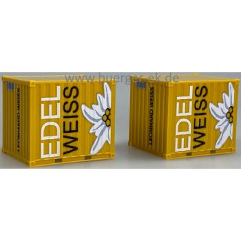 Leonhard Weiss Edelweiss 10ft-Container-Set mit 2 verschiedenen Containern - 71300 und 71301, Leonhard Weiss Bauunternehmung Göppingen