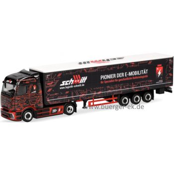 Mercedes-Benz eActros 600 ProCabin Streamspace Gardinenplanen-Sattelzug, Schmitt Pionier der E-Mobilität www.logistik-schmitt.de, Bietigheim - BW